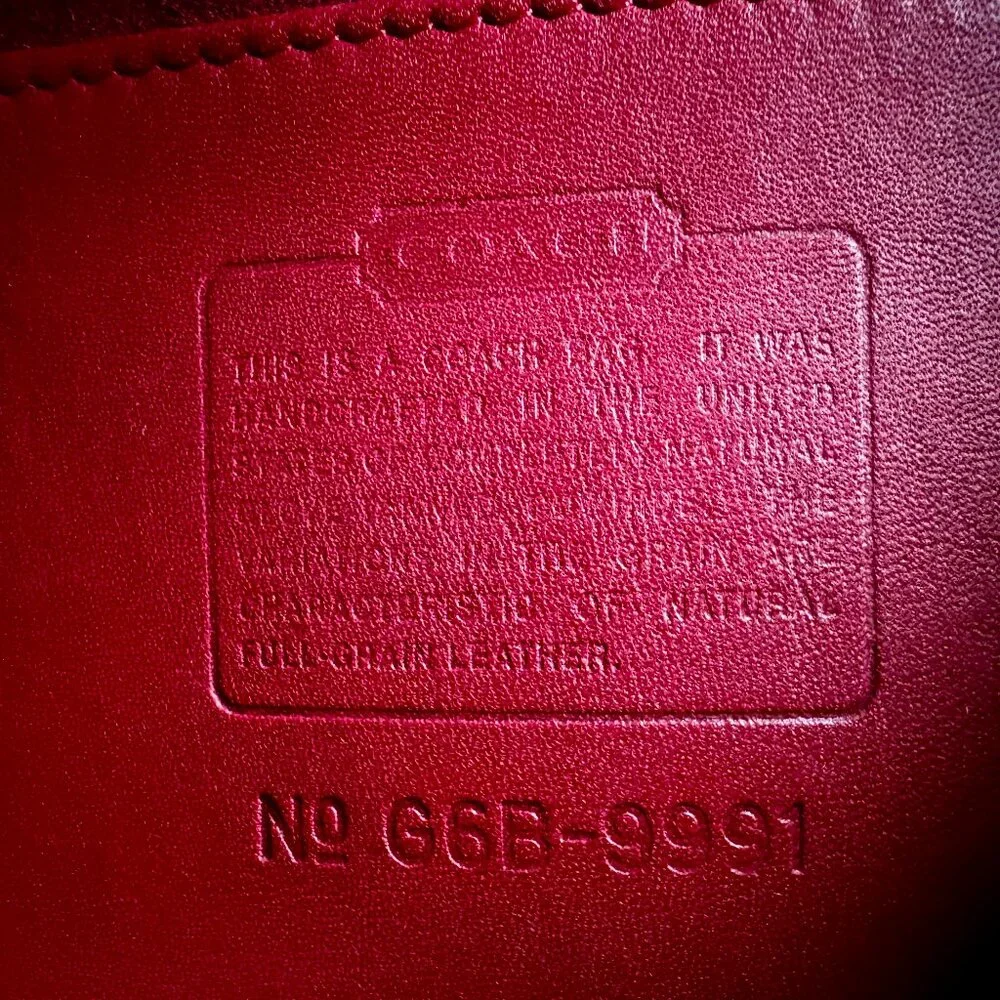 Coach Red Leather Crossbody Bag - Picture 14 of 16